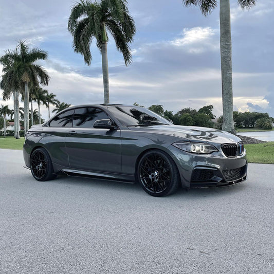 Front Bumper Lip For BMW 2 Series F22 F23 2014-2021 M Sport
