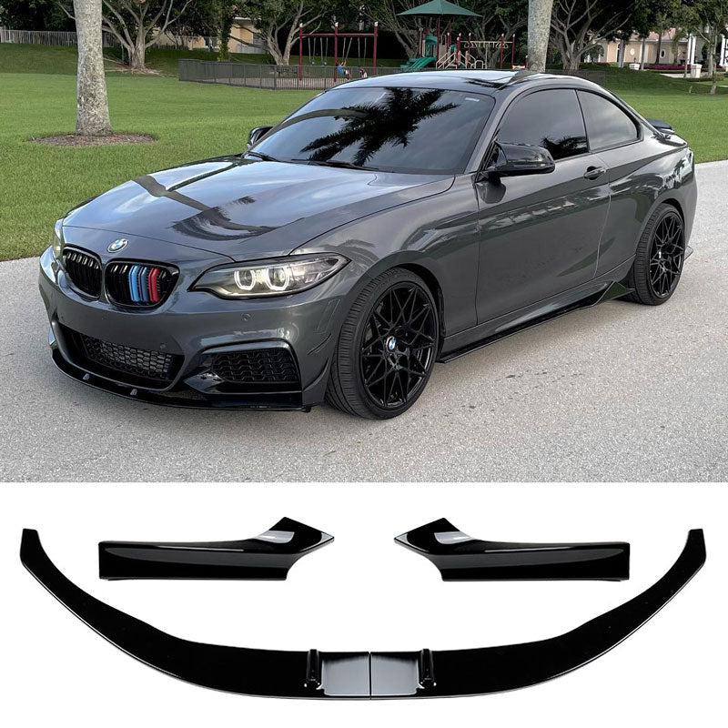 Front Bumper Lip For BMW 2 Series F22 F23 2014-2021 M Sport
