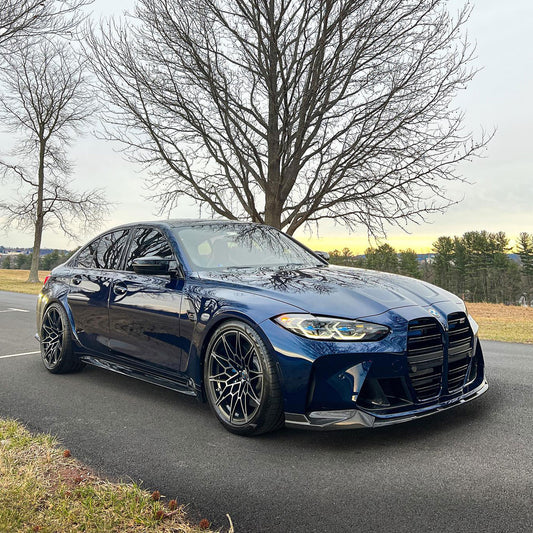 Front Bumper Lip Splitter For BMW G80 M3 G82 M4 2021-2025 3D Style