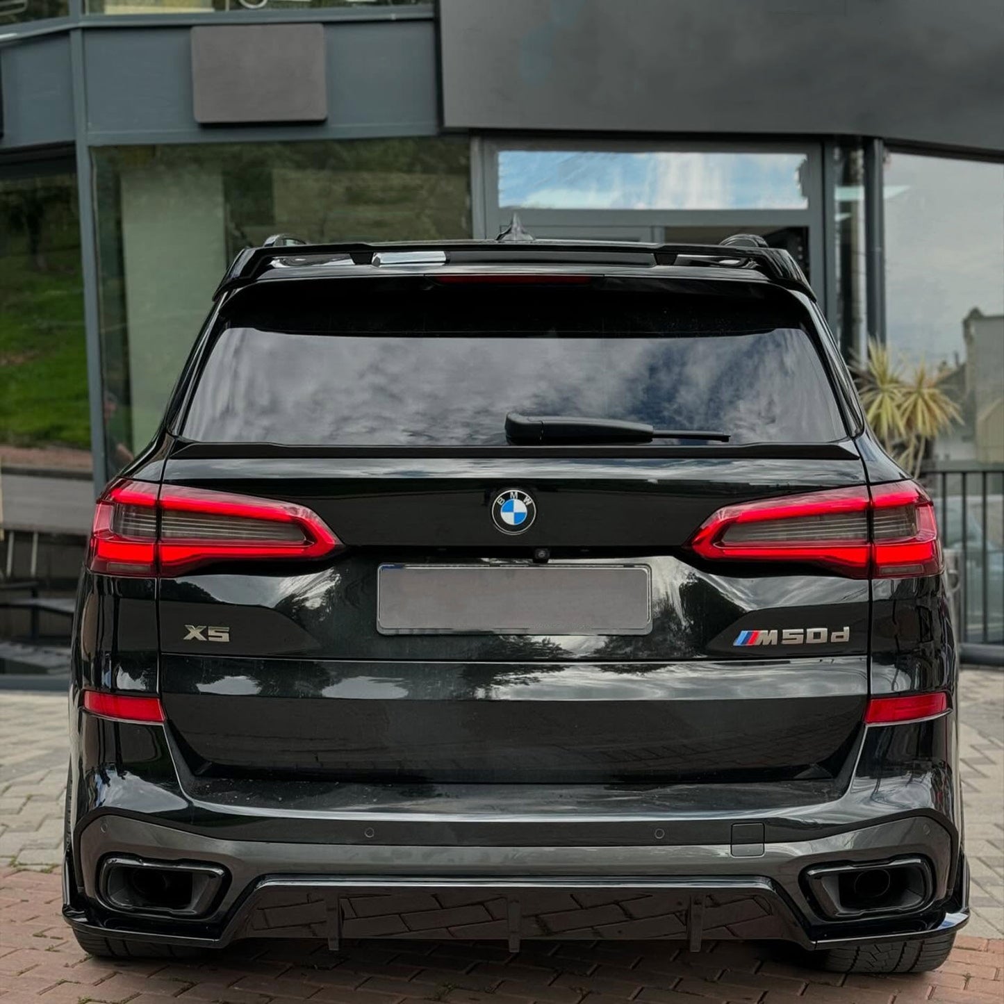 Rear Bumper Diffuser W/Corner Extension For 19-25 BMW X5 G05 M Sport