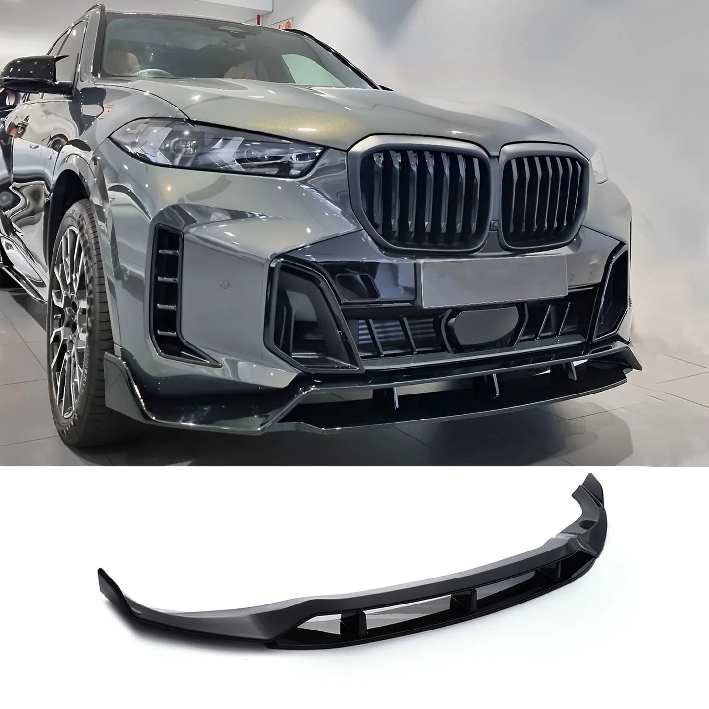 Double Deck Front Bumper Lip Splitter For BMW G05 X5 M Sport 19-23