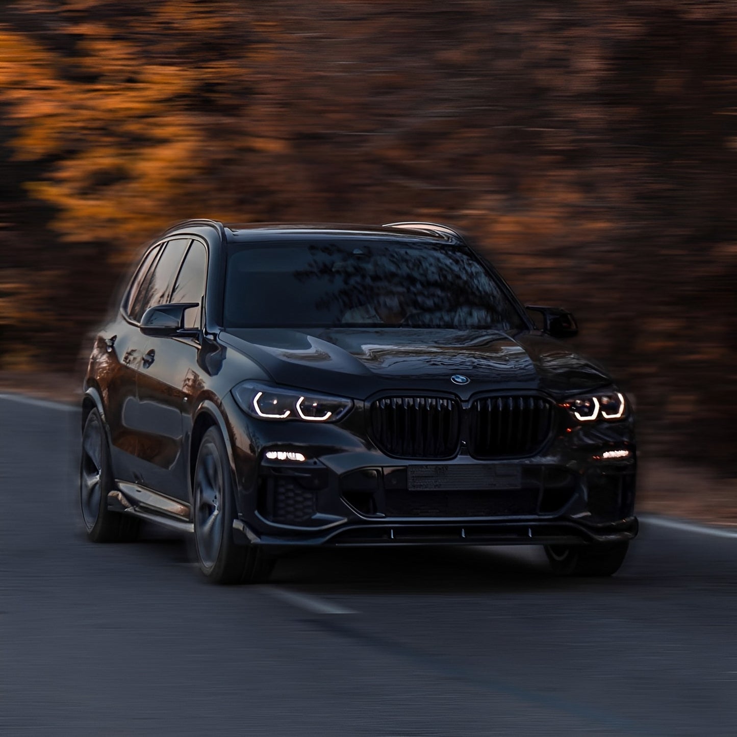 Double Deck Front Bumper Lip Splitter For BMW G05 X5 M Sport 19-23