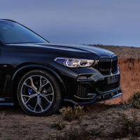 Double Deck Front Bumper Lip Splitter For BMW G05 X5 M Sport 19-23