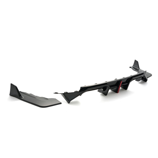For BMW M2 AD Style Rear Lip Diffuser with LED Light