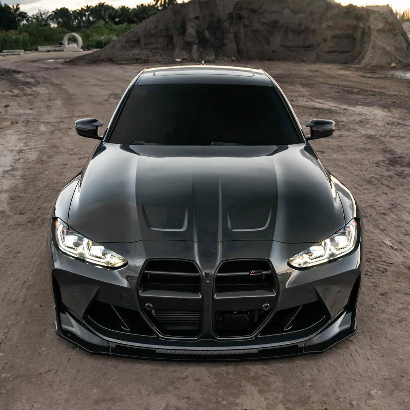 Mp Style Carbon Fiber Front Bumper Side Splitters For Bmw G80 G82 G83