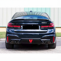 For 2017-2023 BMW G30 5 Series M5 CS Style Smoke lens LED Rear Diffuser
