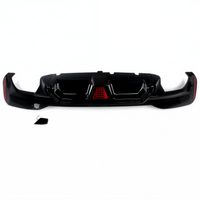 For 2017-2023 BMW G30 5 Series M5 CS Style Smoke lens LED Rear Diffuser