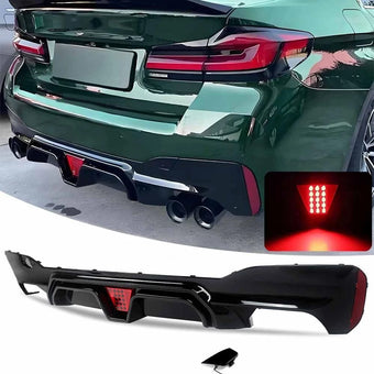 compare product For 2017-2023 BMW G30 5 Series M5 CS Style Smoke lens LED Rear Diffuser