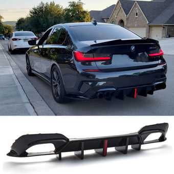 compare product AKA Rear Diffuser For 2019-2022 BMW 3 Series 330i M340i G20 M Sport LED